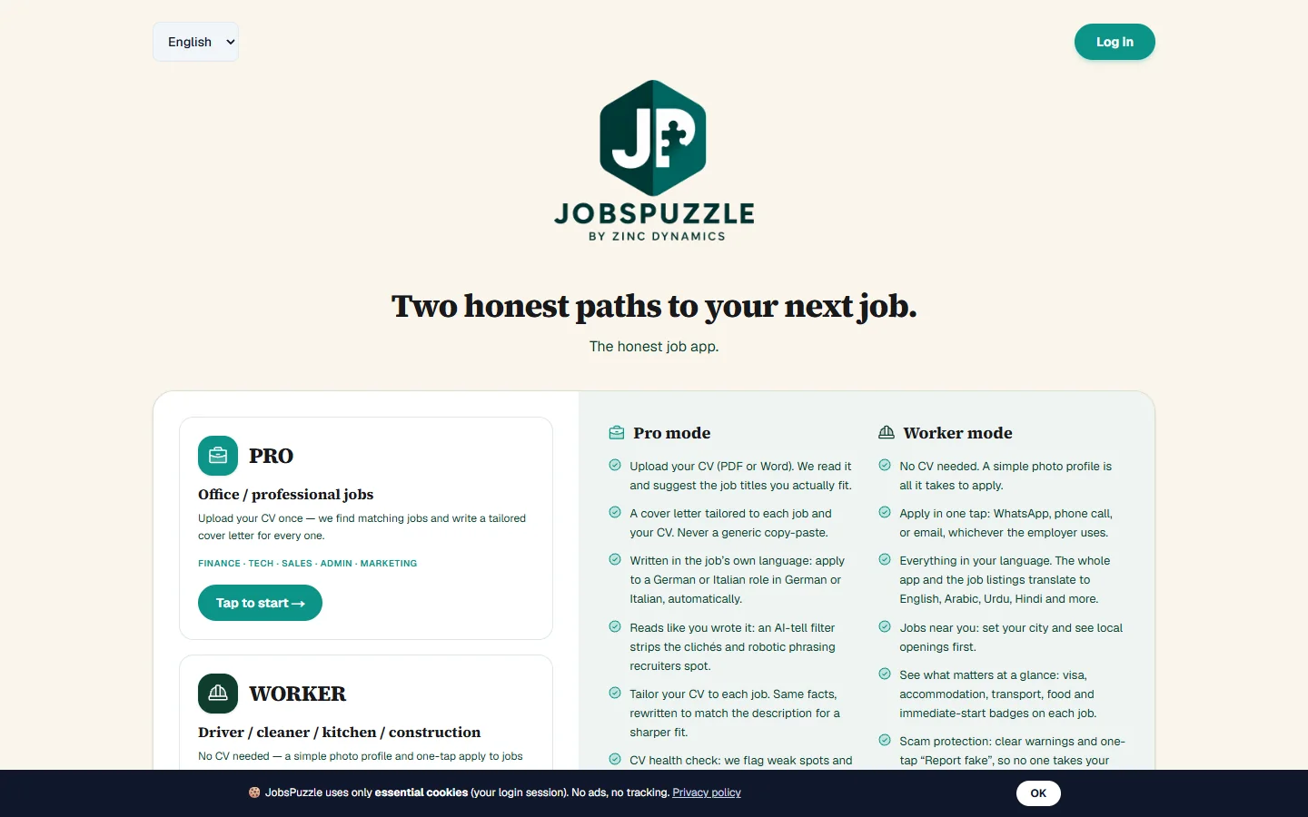 jobspuzzle.com — homepage